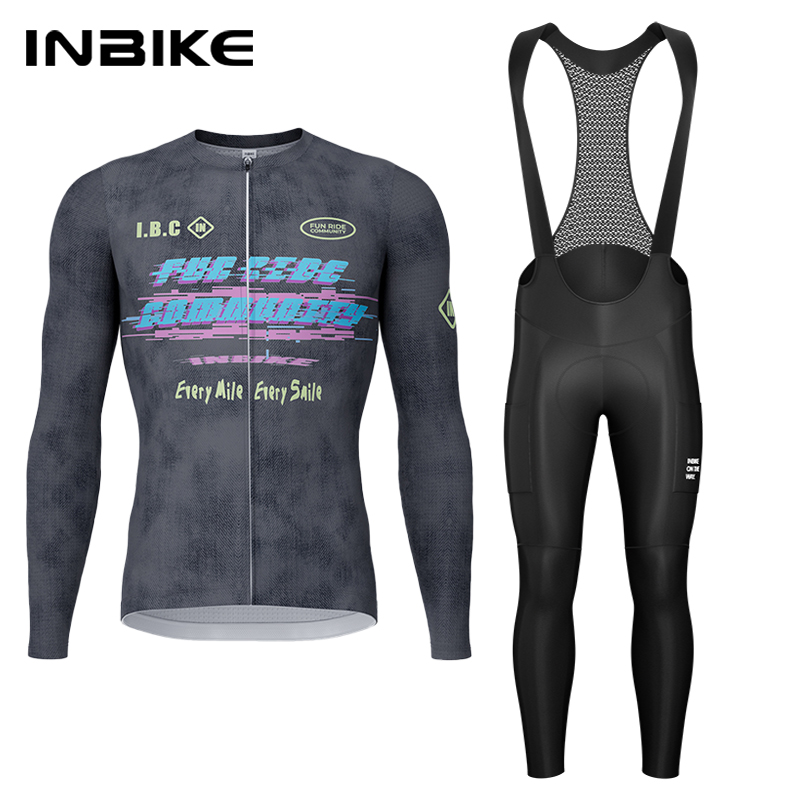 Cycling Gear Jersey - INBIKE-Conjunto de ciclismo para hombre, Jersey