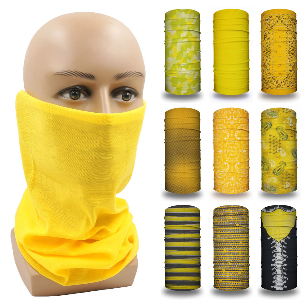 Yellow Cycling Gear - Bandana de tubo amarillo para exteriores