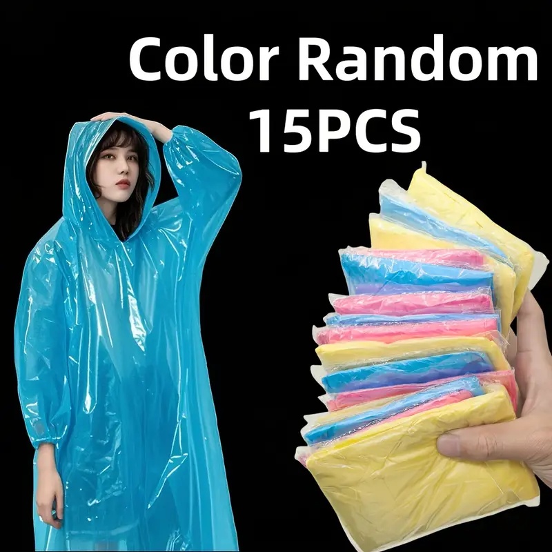 Cycling Gear For Rain - 15/30 unidades de ponchos impermeables desechables
