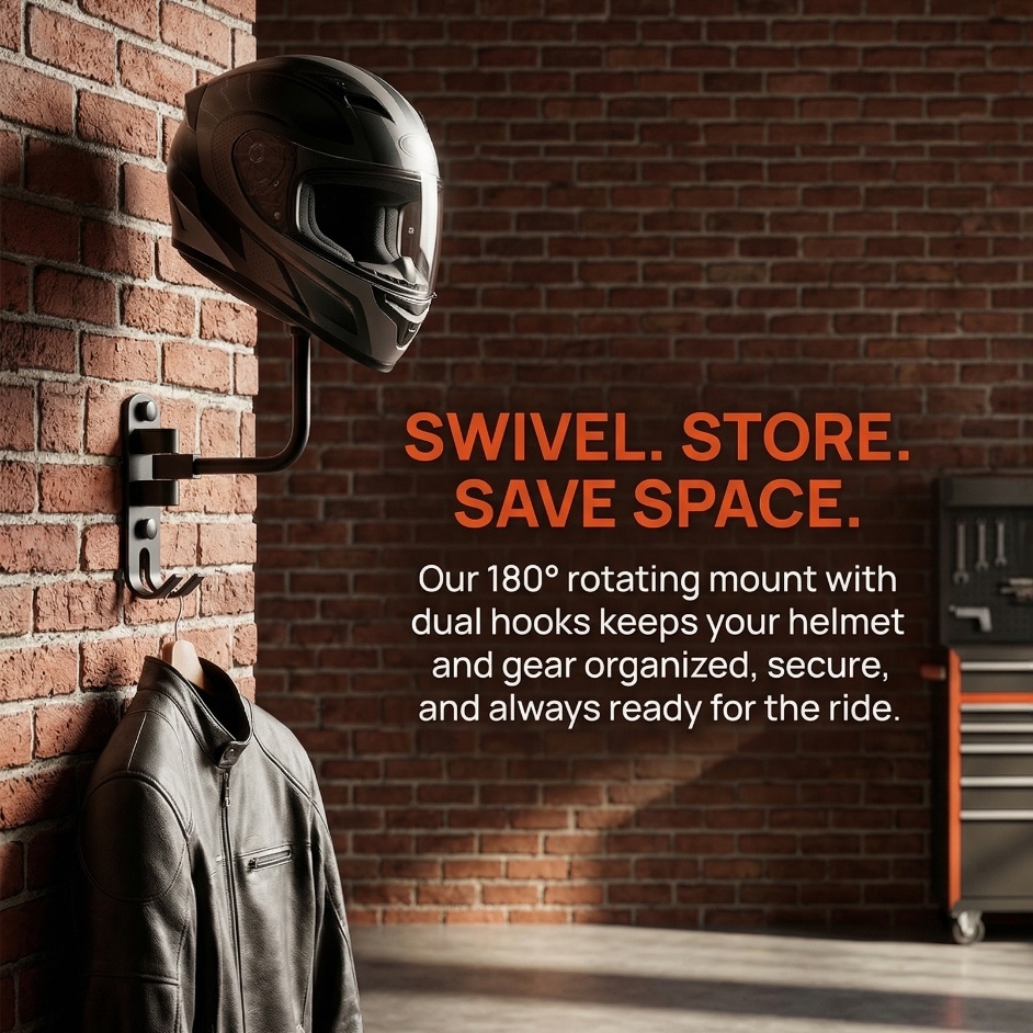 Cycling Gear Organizer Wall - Soporte para Casco de Aleación de