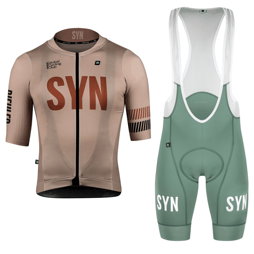 Cycling Gear Logo - SYN ropa de ciclismo marrón para
