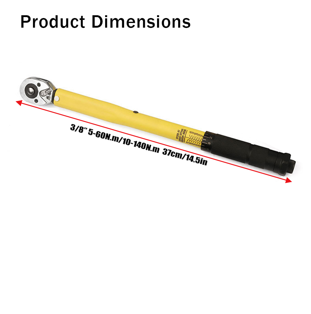Cycle Zone - Llave Dinamométrica Bidireccional de 3/8'' con