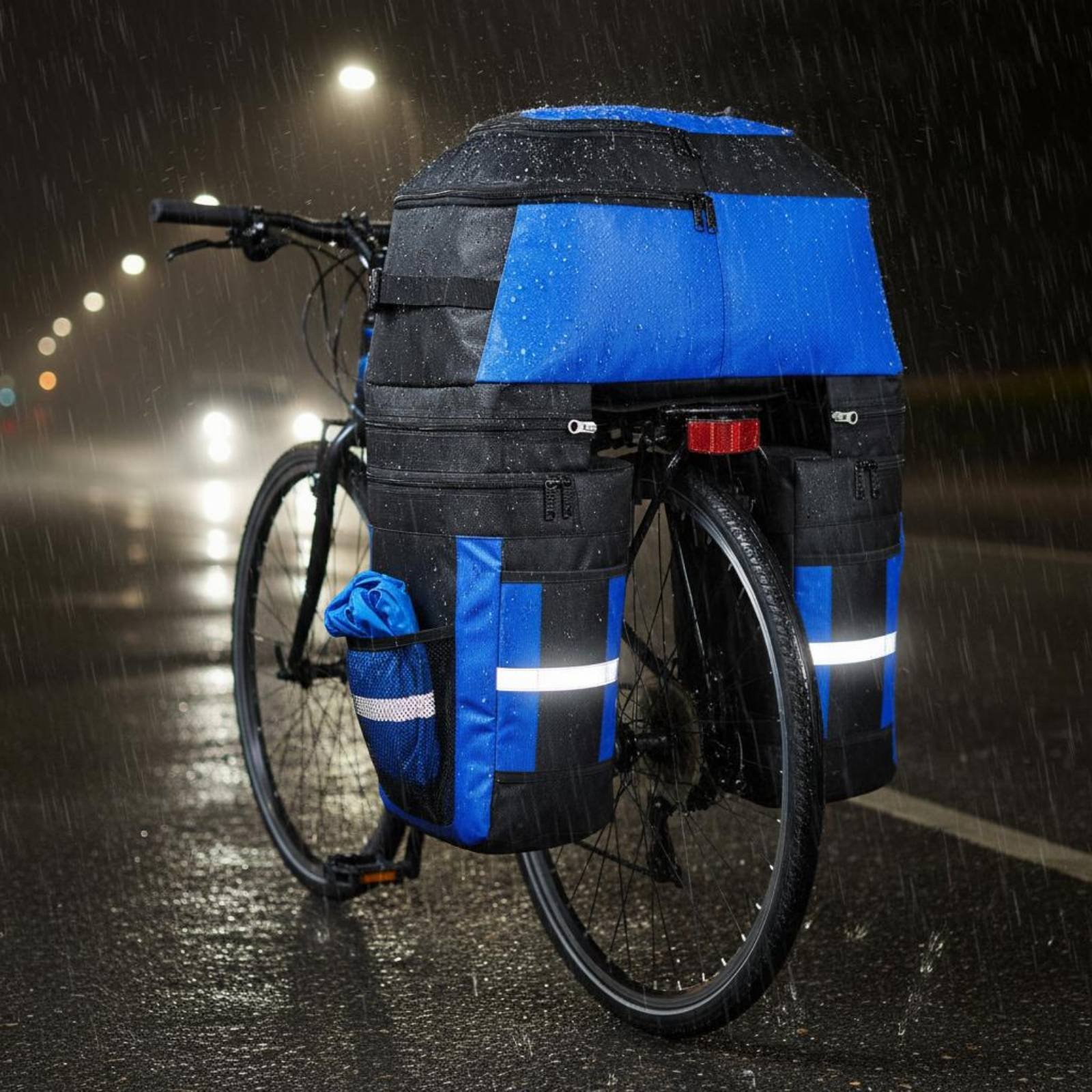 Cycling Gear For Rain - Bolsa para portaequipajes trasero con cubierta