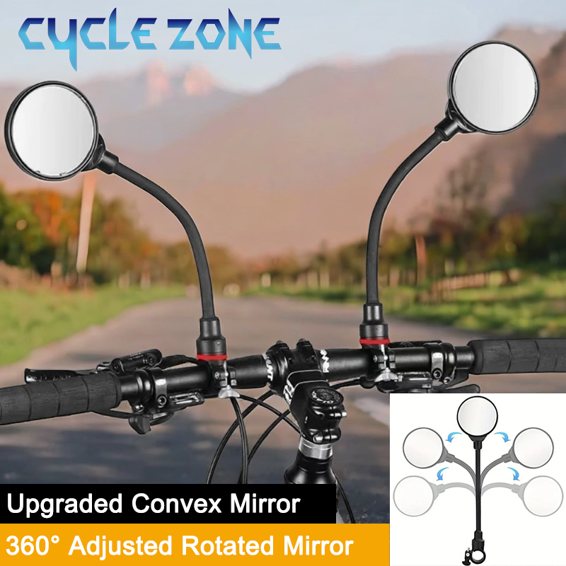 Cycle Zone - Espejo retrovisor para manillar de bicicleta,