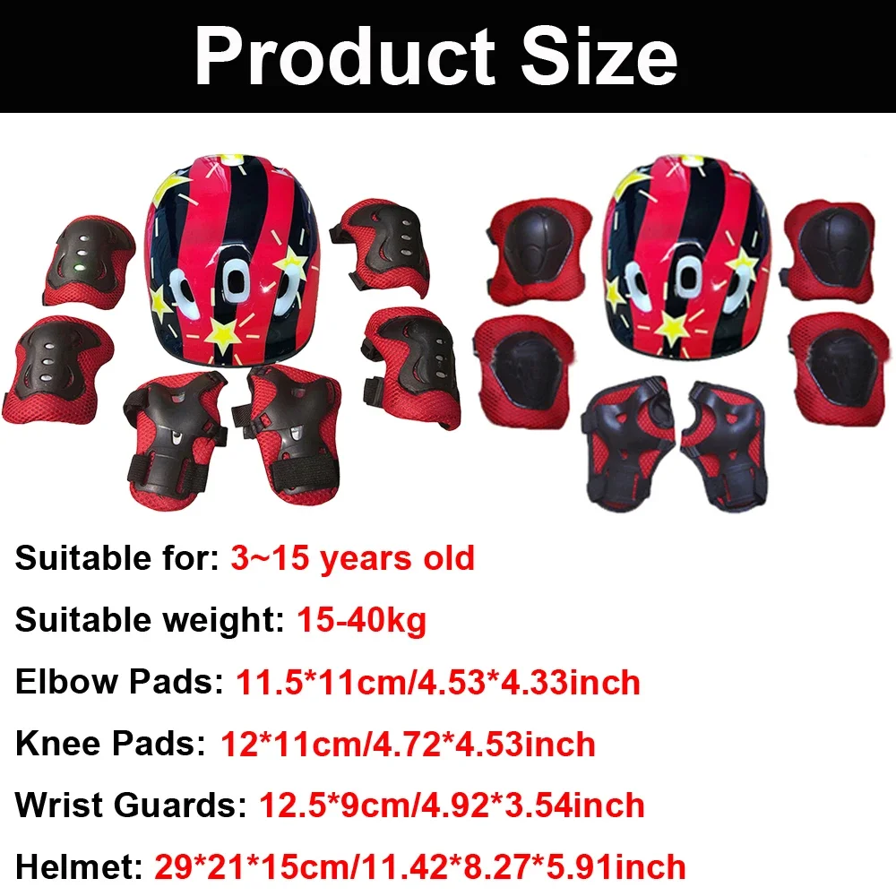 Casco y rodilleras ajustables  - Cycling Protective Gear For Kids reseña y precio