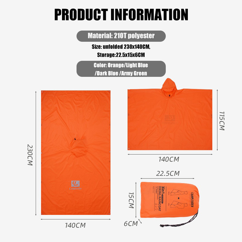 Poncho Impermeable 3 en 1, Lig - Cycling Gear For Rain reseña y precio