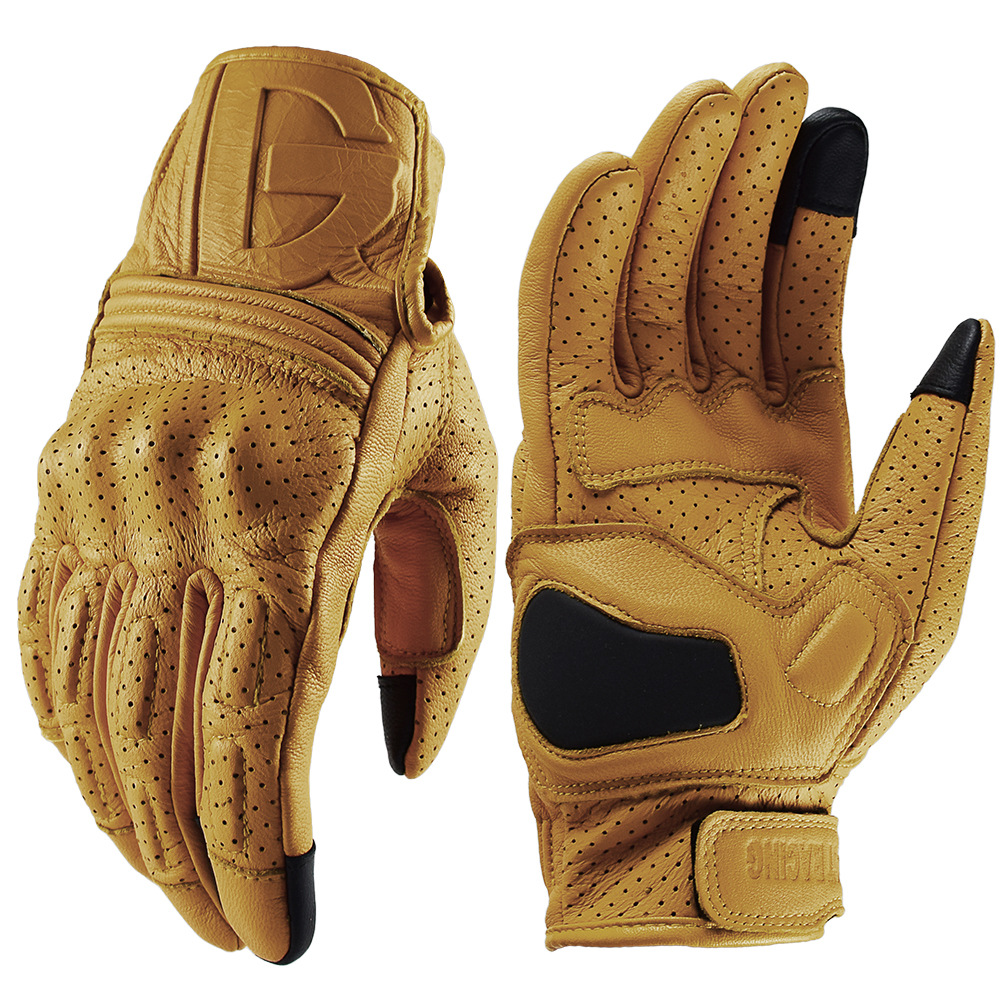 Guantes de Motocicleta Vintage - Yellow Cycling Gear reseña y precio