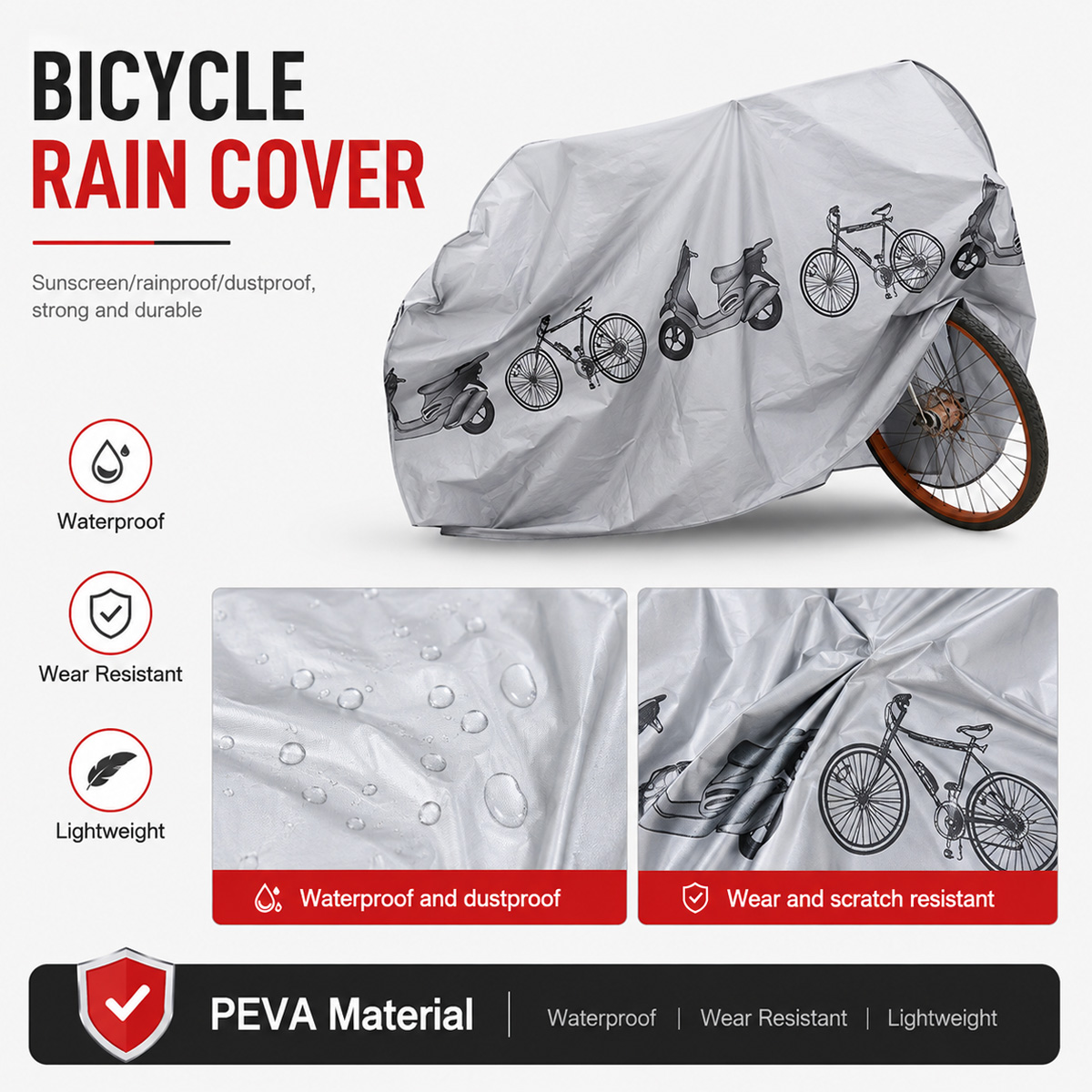 PINMOAP - Funda impermeable un - Cycling Gear For Rain reseña y precio