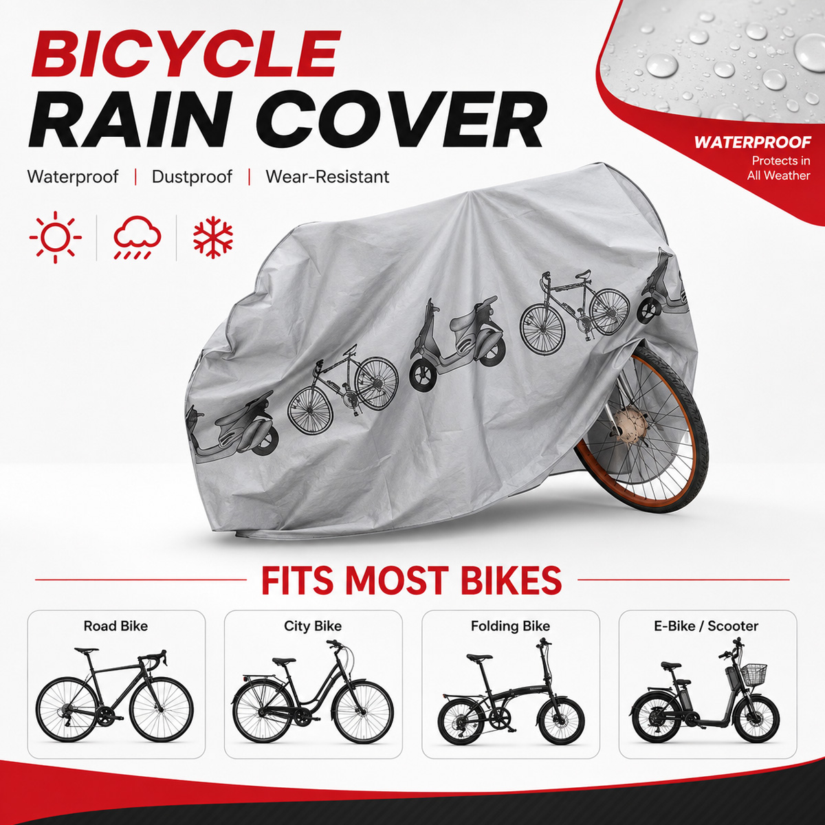PINMOAP - Funda impermeable un - Cycling Gear For Rain reseña y precio