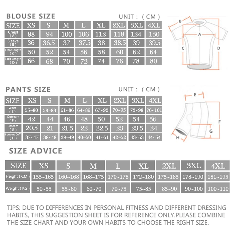 Conjuntos de Jersey de Ciclism - Cycling Gear Logo reseña y precio