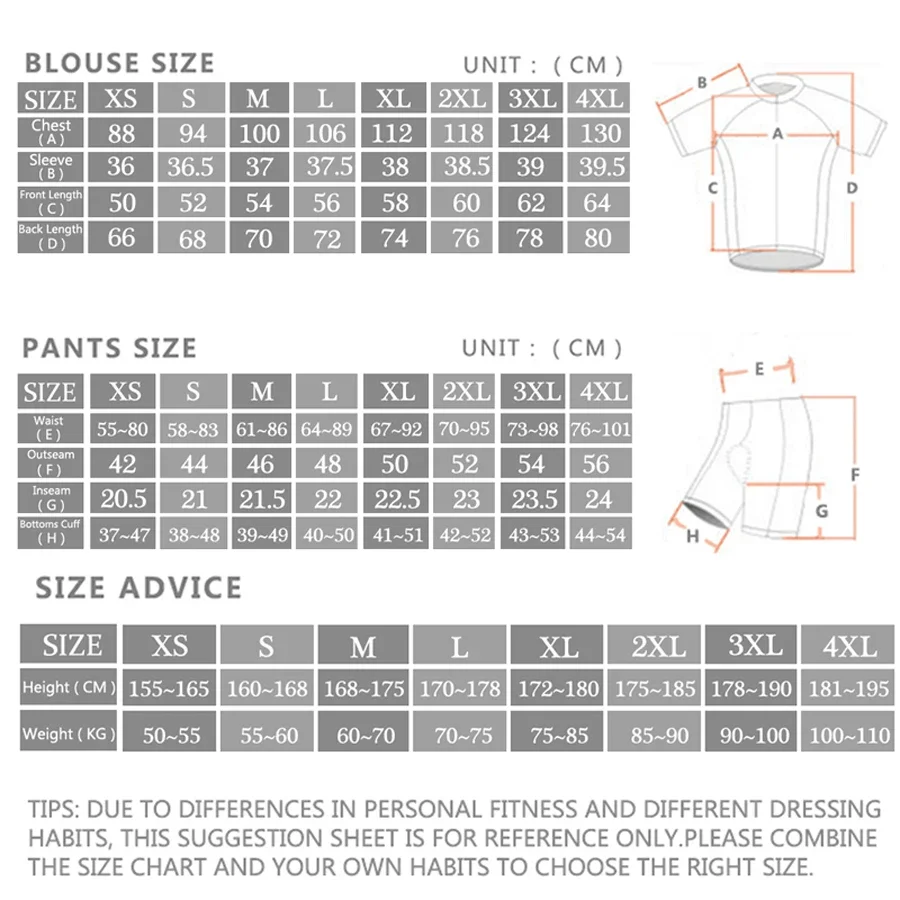 Conjuntos de Jersey de Ciclism - Cycling Gear Logo reseña y precio
