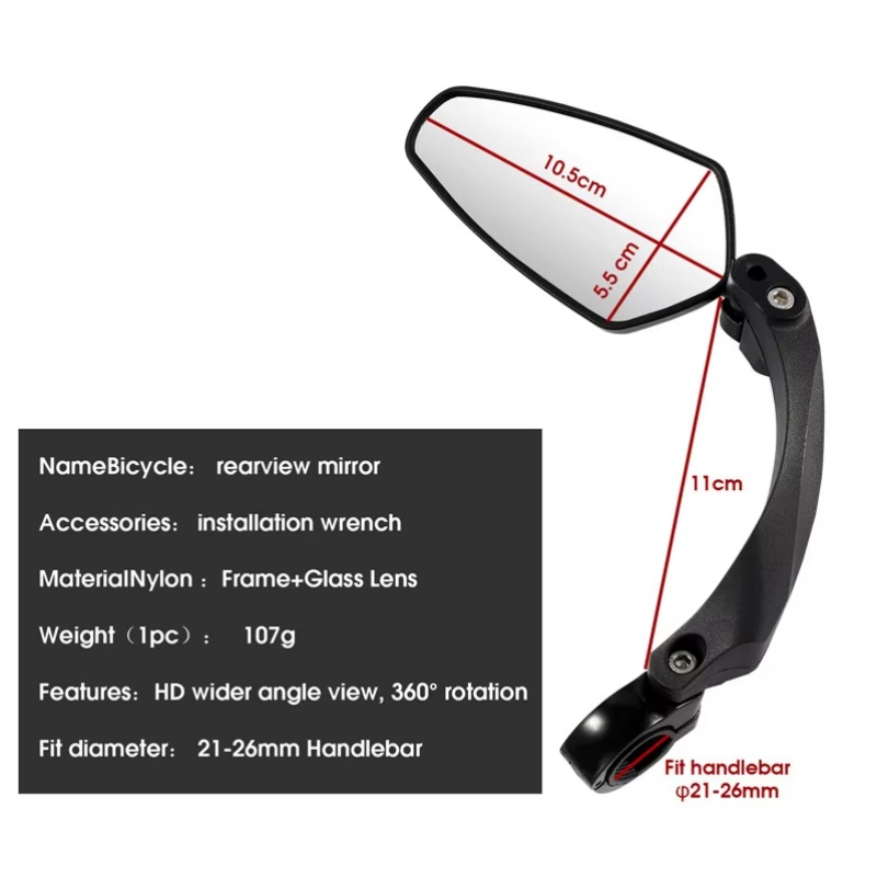 WEST BIKING-espejo retrovisor  - Cycle Zone reseña y precio