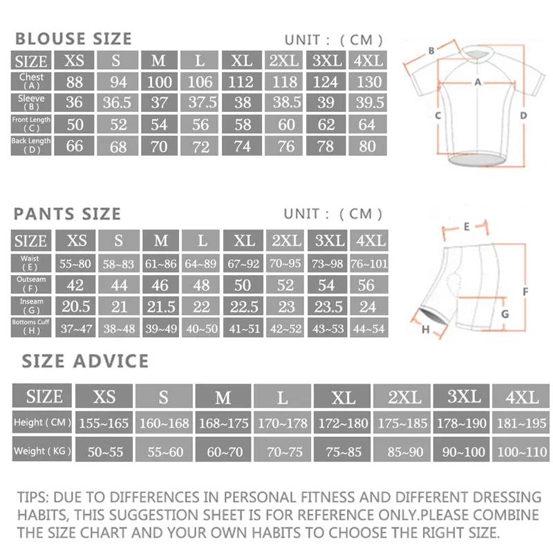 -Conjunto de camiseta de cicli - Cycling Gear Jersey reseña y precio